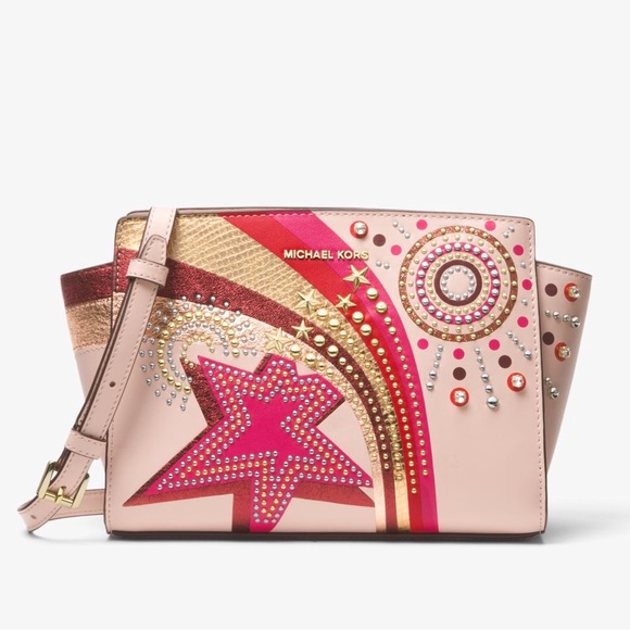 Michael Kors Handbags - NEW Michael Kors Selma Embellished Leather Purse